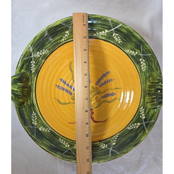 Hausenware by Mary Jane Mitchell 2001 Yellow Ceramic Serving‎ Bowl - Picture 9 of 11